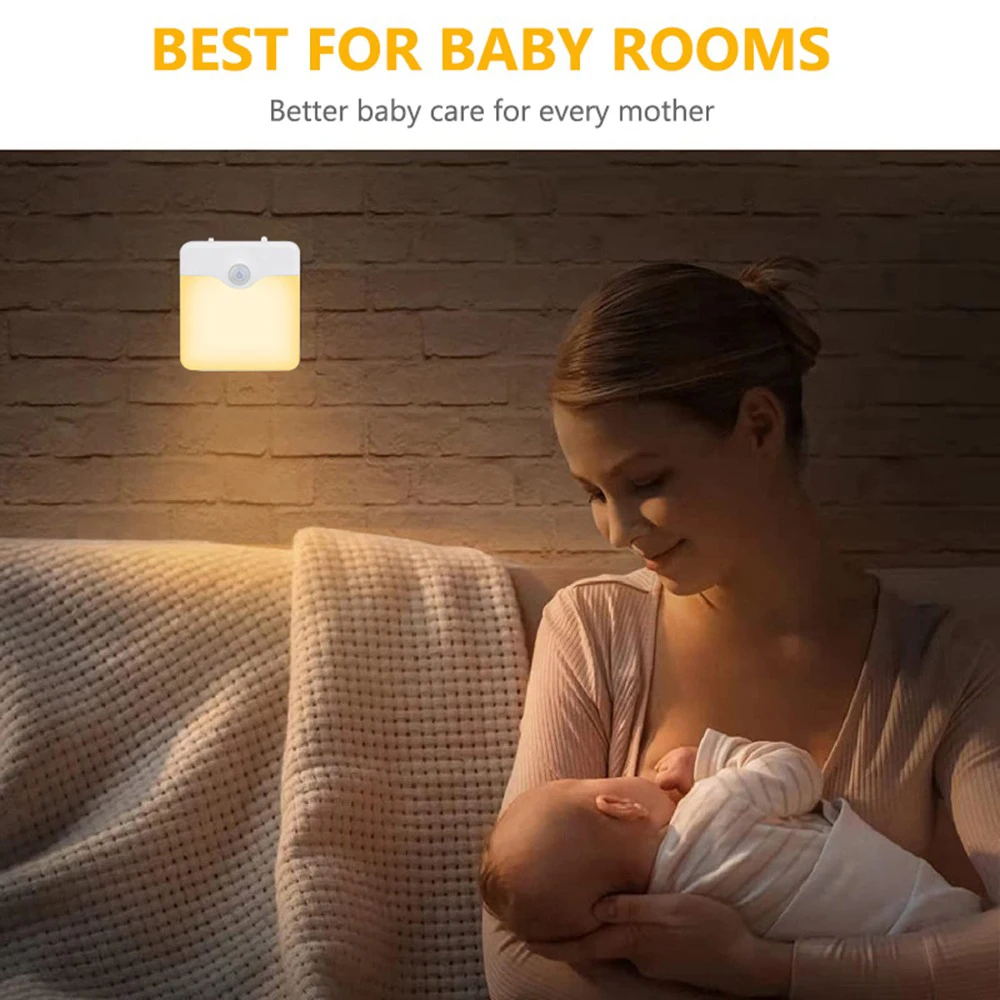 Motion Sensor Night Light LED Wireless Night Lamp US EU UK AU Plug Energy Efficient Dimmable Sensor Stairway Lamp for Bedroom