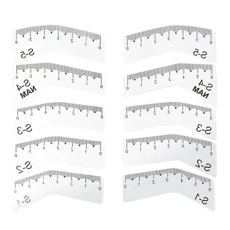 Eyebrow Ruler 5 Pairs DIY Eye Brow Drawing Guide Styling Shaping Grooming Template Card Easy Make Up Tool Kit