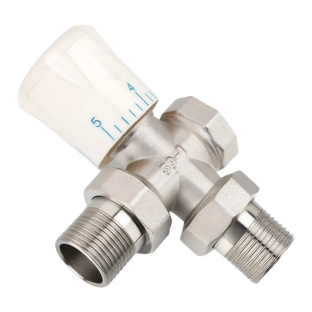 1pc Manual Copper Thermostatic Radiator Valve Three-way Temperature Control Valve For Residential Heating Air Conditioning