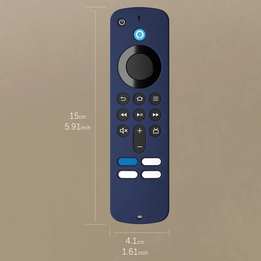 Funda de silicona para Amazon Fire TV Stick 4K/HD 3.a generación y control remoto por voz Alexa 3.a generación
