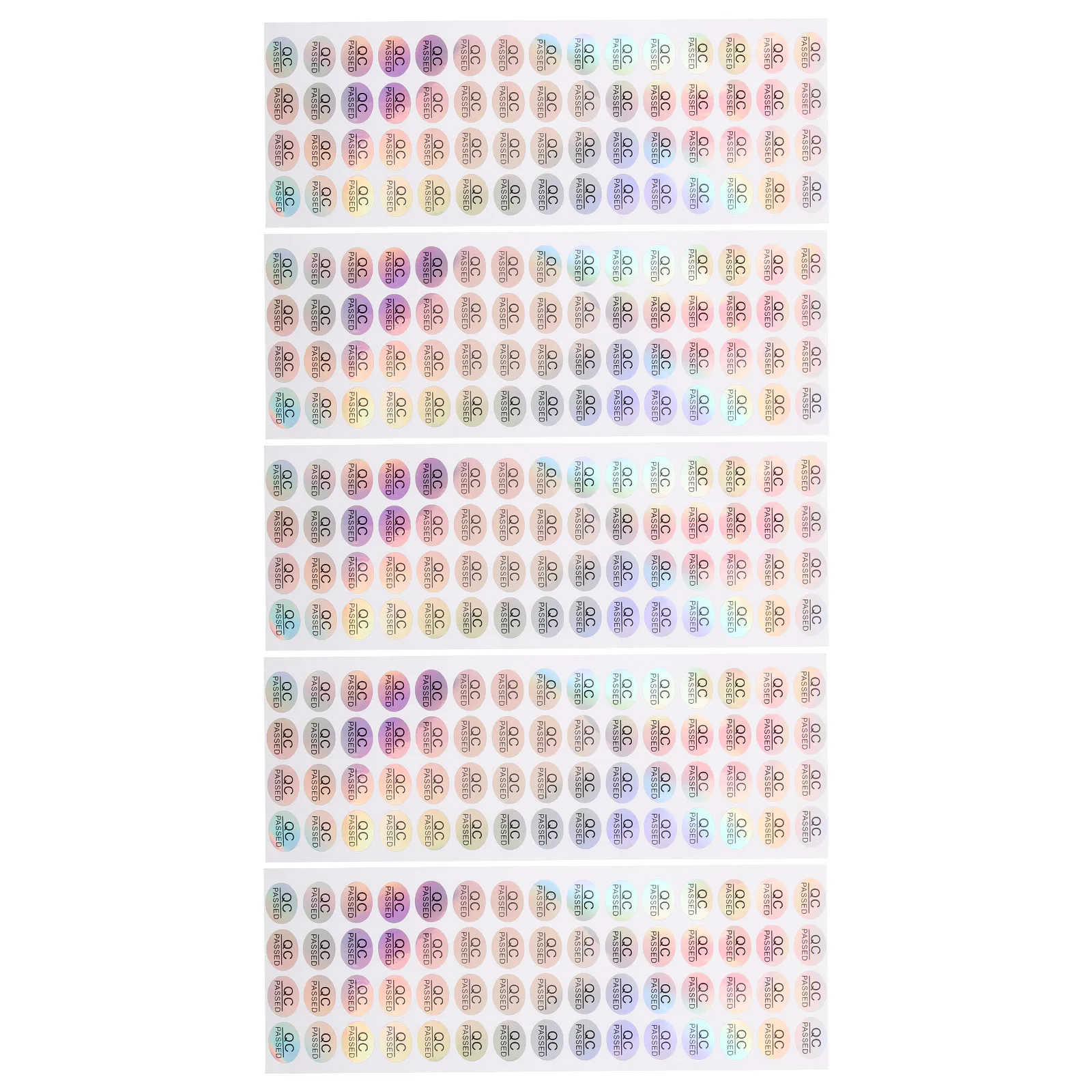 

5 Sheets Qc Passed Stickers Adhesive Warehouse Tested Labels For Inventory Quality Control Smooth Finish