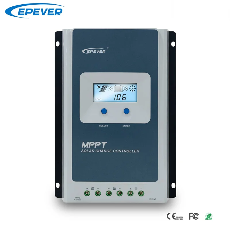 EPever MPPT 10A 20A 30A 40A Solar Charge Controller Tracer AN Series Back-light LCD Regulator for Lead-acid Lithium-ion Battery
