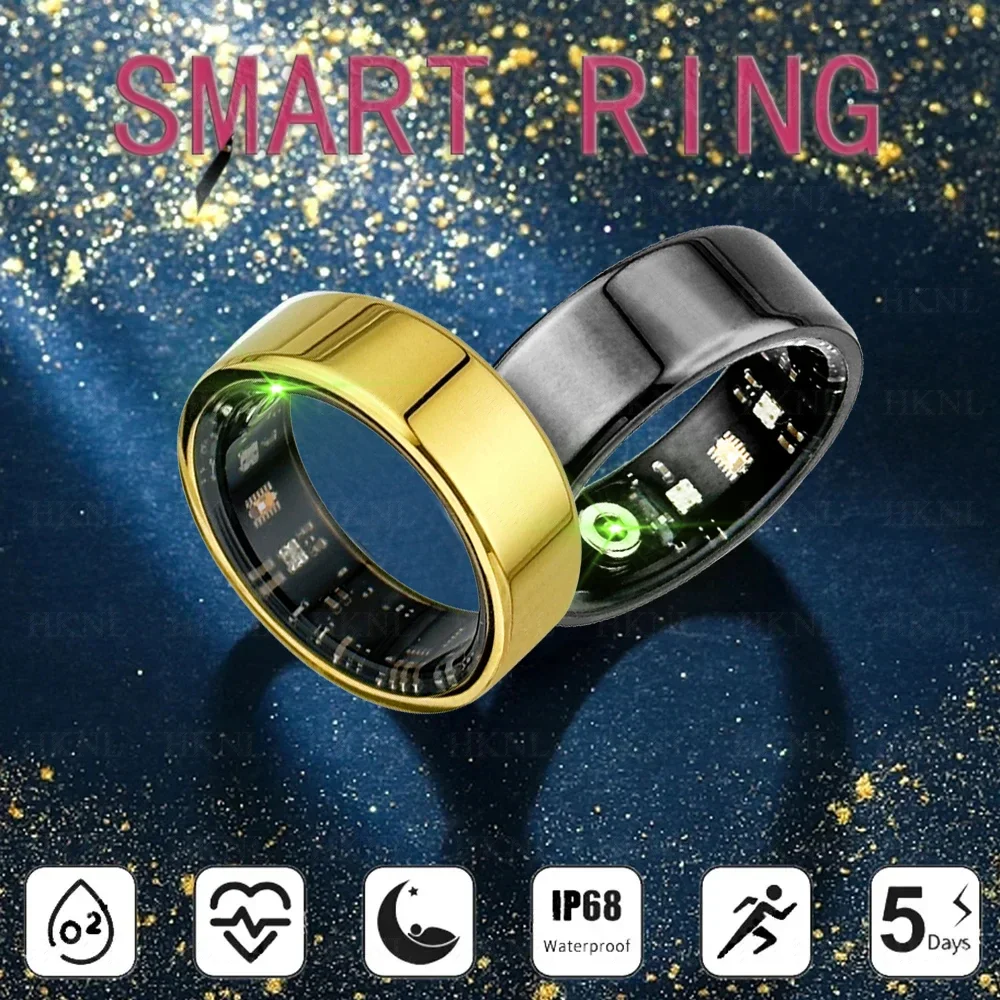 

2024 Smart Ring Health Tracker Heart Rate Blood Oxygen Body Temperature Waterproof Suitable New Ring for Men Women IOS Android