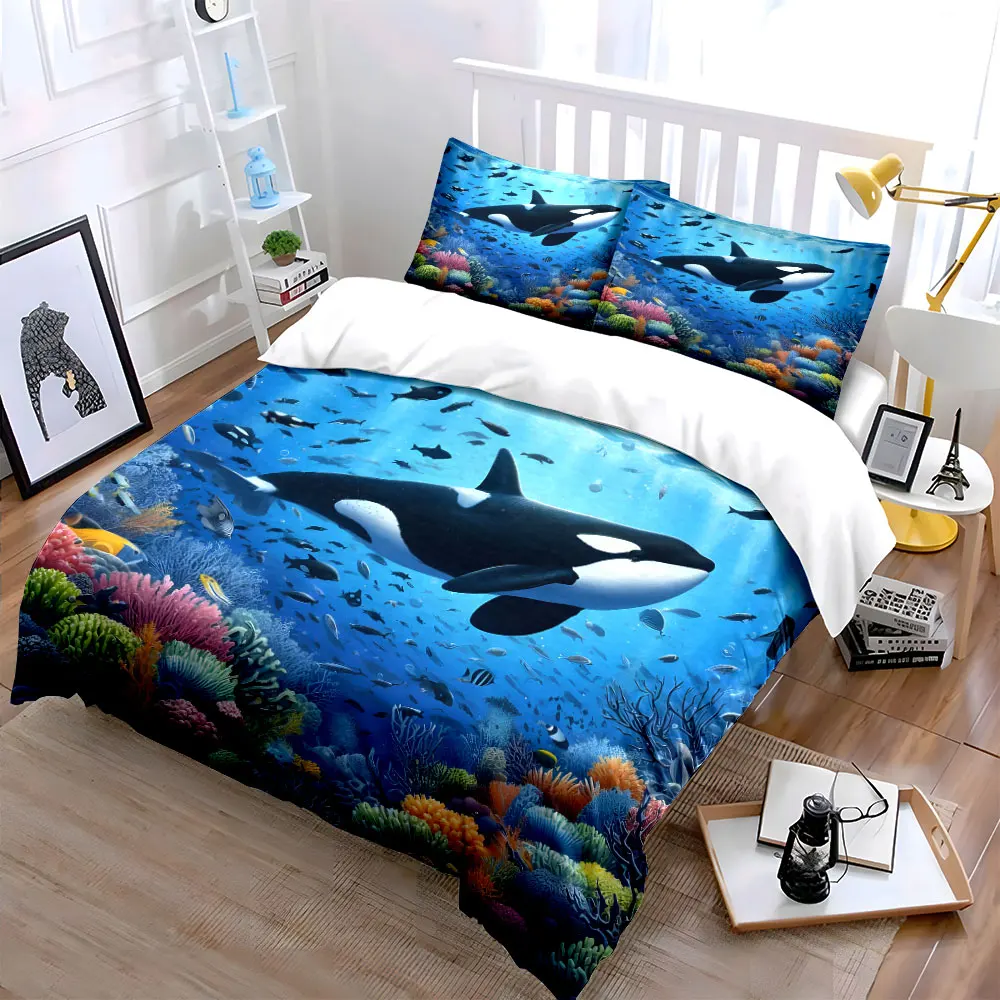 

Underwater Paradise with Ocean Trio Exquisite three-piece bedding set gift for kids and adults