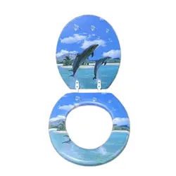 toilet seat cover set hot sales fashion bathroom toilet lid cover standard closing 2024 high quality colorful pp toilet seat