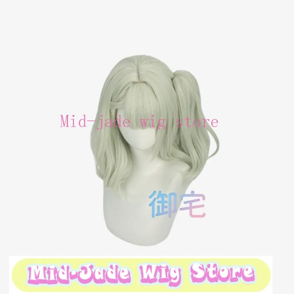 Qianxia Cosplay Wig Shoulder Length Curly Ponytail Clip Hair Realistic Scalp Top Synthetic Wig for Costume Show