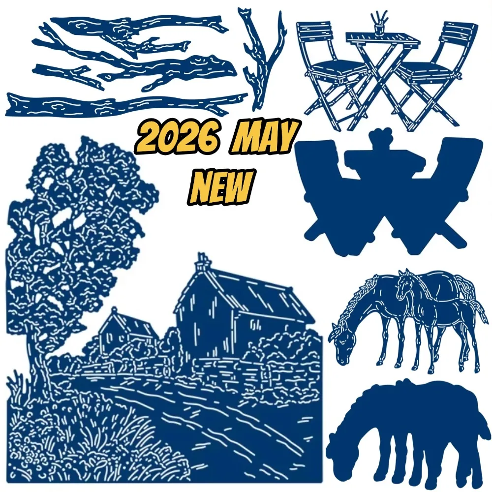 

2026 New Horse Rabbit Spectacle Metal Cutting Dies For DIY Scrapbooking Crafts Maker Photo Album Template Handmade Decoration