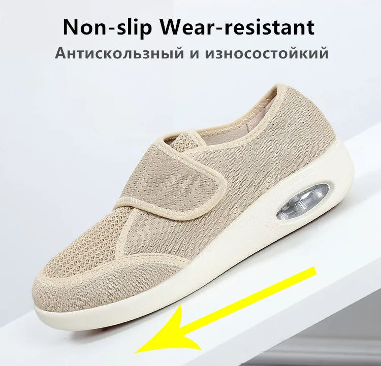 Damen-Sneaker Orthopädische Schuhe für Breite Füße Geschwollene Füße Geh- und Freizeitschuhe Daumenkorrektur Anpassbare Weiche Bequeme Diabetiker-Damenschuhe – Detail 7