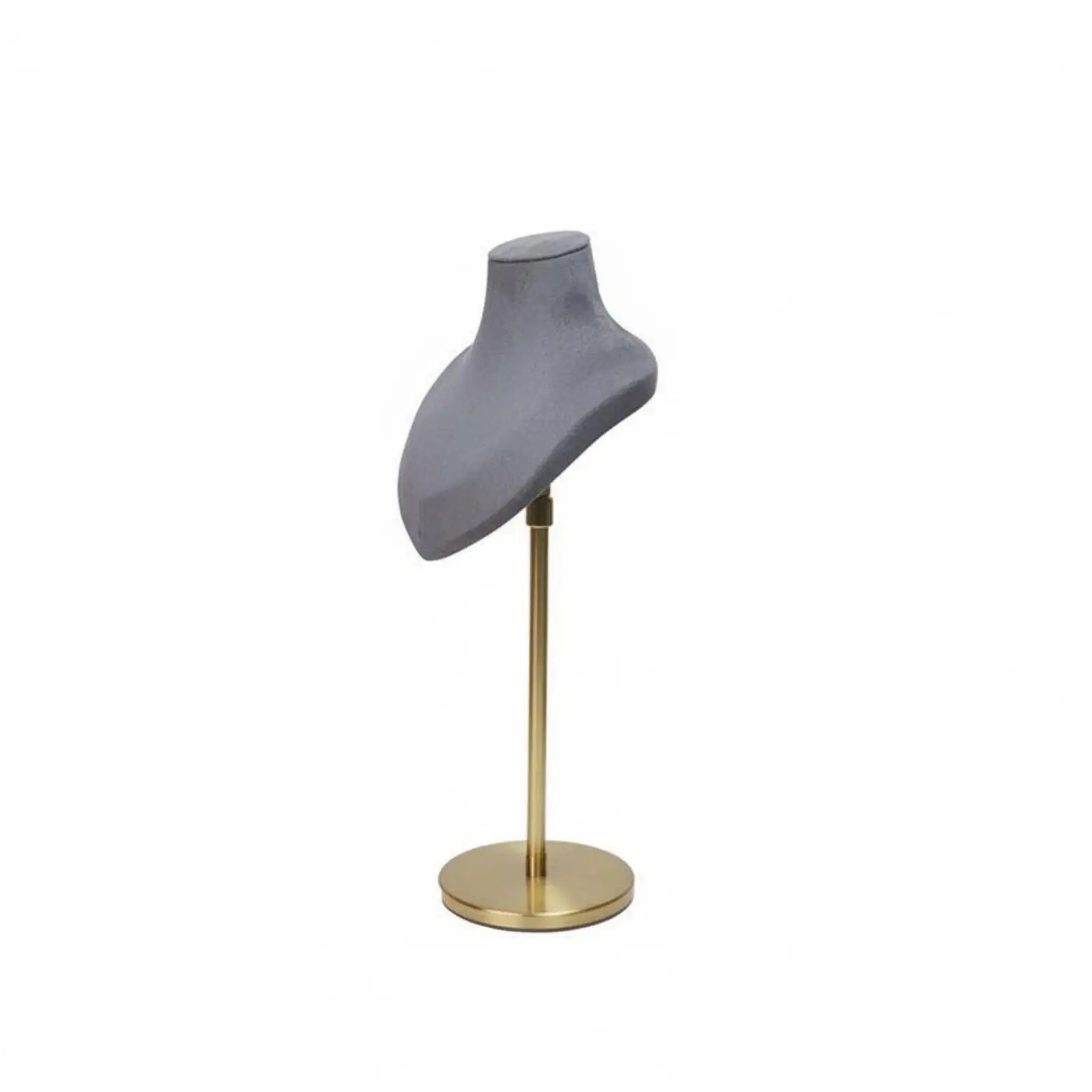 Adjustable Velvet Bust Necklace Display Stand Jewelry Organizer Holder for Boutique Counter Retail Store