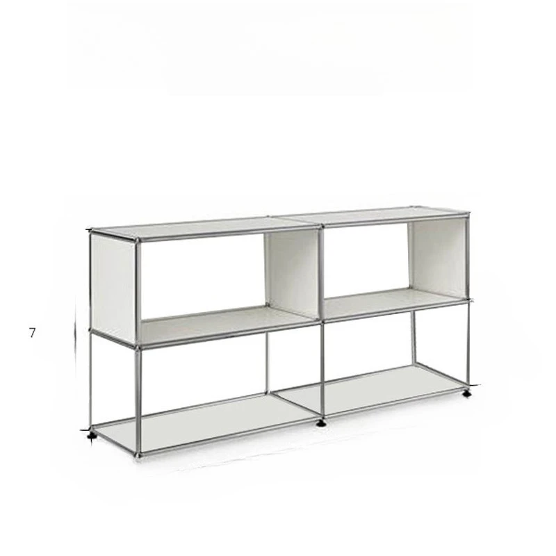 

Internet celebrity ins stainless steel bookshelves, shelves, floor-to-ceiling living room for home use, modular combination