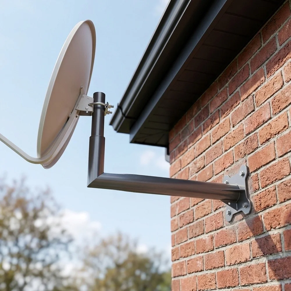 For Roof Eaves Extended Wall Mount 360 Rotation Holder For Harsh Weather Black 360 Degree Adjustable Mount Mount