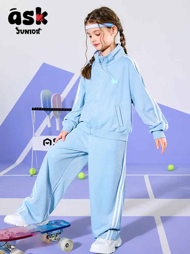 اسأل جونيور بنات الربيع سستة سترة سترة مستقيمة السراويل السراويل قطعتين مجموعة