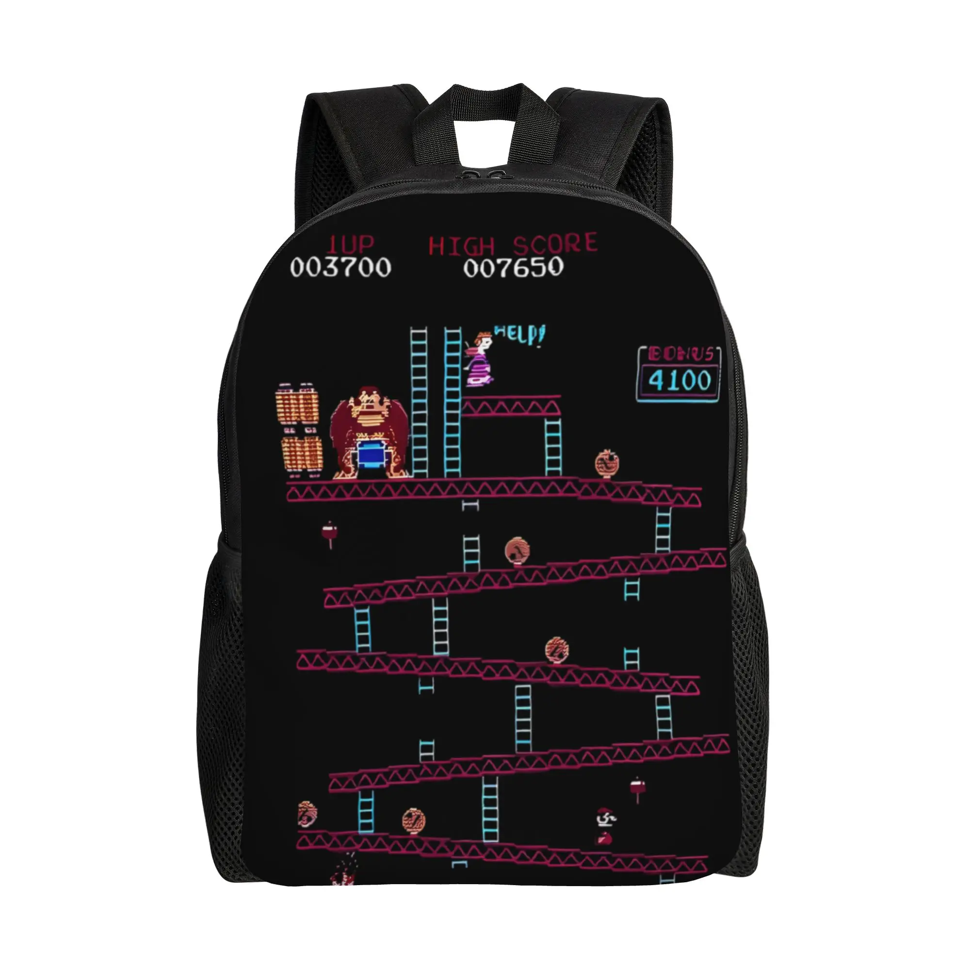 

Рюкзак Donkeys Kongs для мужчин, женщин, подростков, студентов, рабочий рюкзак, холщовые сумки для видеоигр, колледжа, спорта