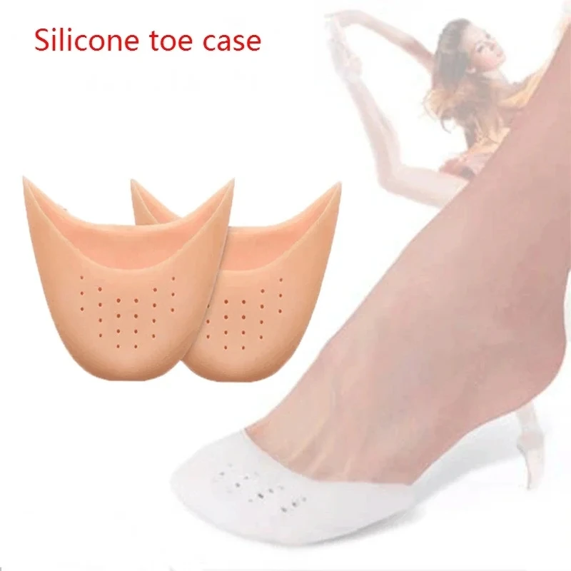 Almohadillas de Gel de silicona para antepié, Protector de la cubierta del dedo del pie, cuidado de los pies de bailarina, plantilla cómoda para zapatos, cojín reductor, inserto para aliviar el dolor