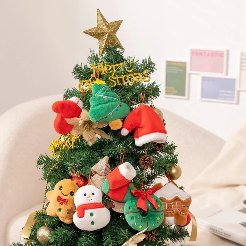 

Christmas decorations pendants snapped plush toys Santa Claus reindeer snowman socks hats Christmas tree wreath gifts