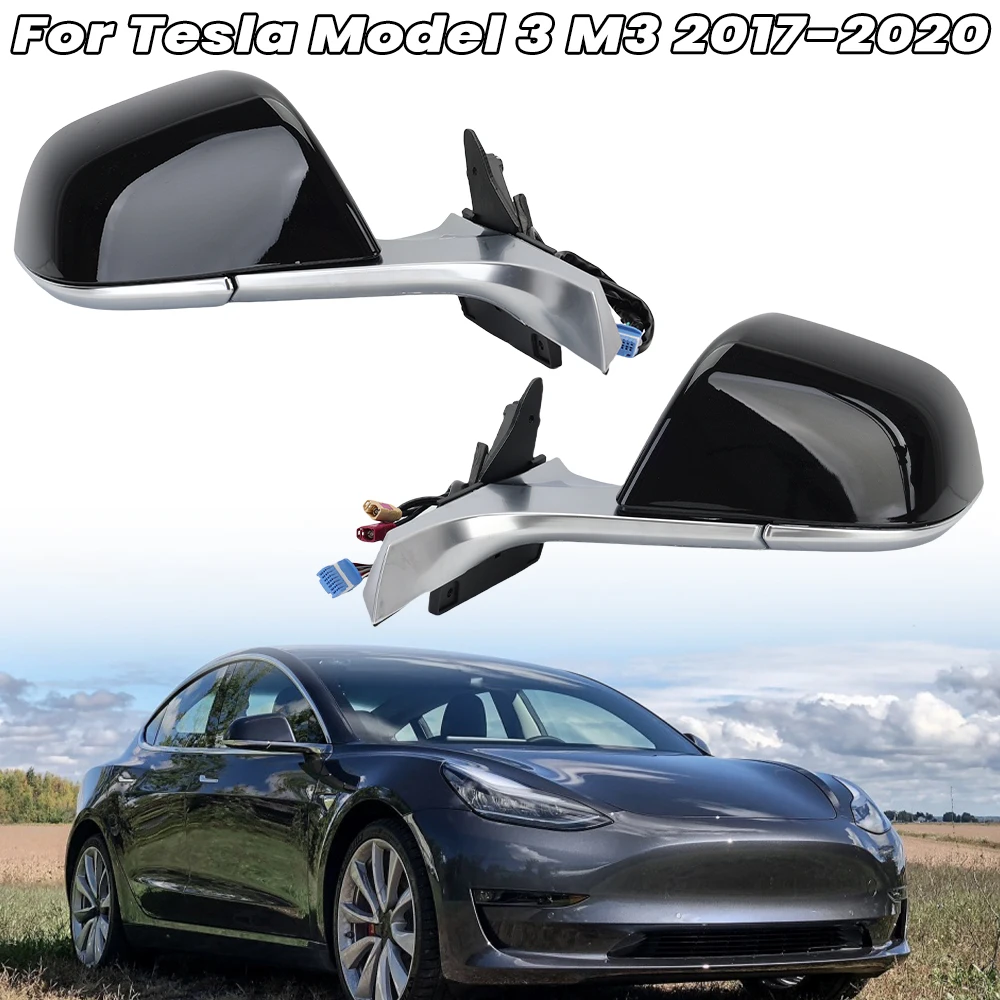 

Rearview Mirror Assembly For Tesla Model 3 M3 2017 2018-2020 Black 13 Wires With WIFI Antenna Without Anti Glare Car Accessories