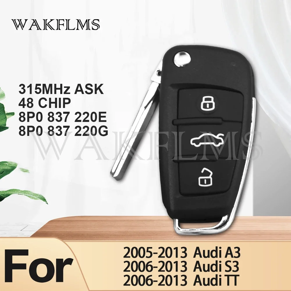 Audi A3 / TT / S3 Remote Key – Fits 2006-2011, High Quality Replacement