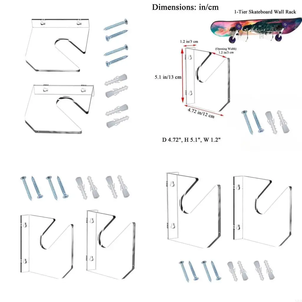 

Modern Acrylic Wall Mounted Skateboard Display Stand Wall Mounted Display Holder N2UD