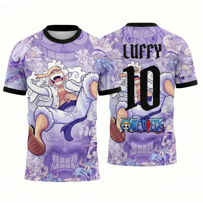 One Piece Nika Luffy Gear 5 Flame Aura 3D All Over Print Breathable Shonen Anime Harajuku Streetwear Unisex Casual Tee