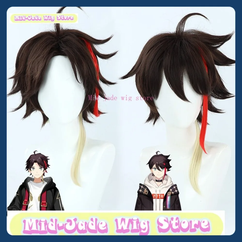 Mid-jade Perücke Shop NIJISANJI Saezugaoka Akina Cosplay Perücke Anime Spiel Rollenspiel Synthetische Haar Halloween Party Kostüme Requisiten