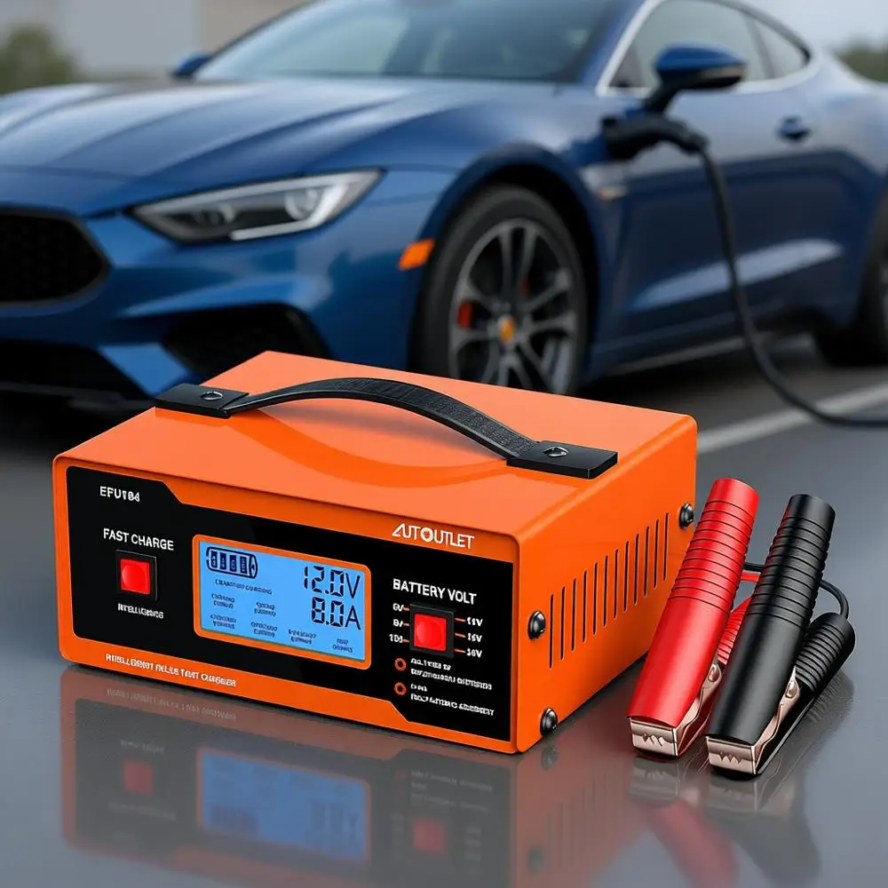 

8V Car Battery, Fully Automatic 6/8/12/14/16-Lead-Acid Battery Maintainer with 7-Stage Charging, Overcharge Protection, Reverse