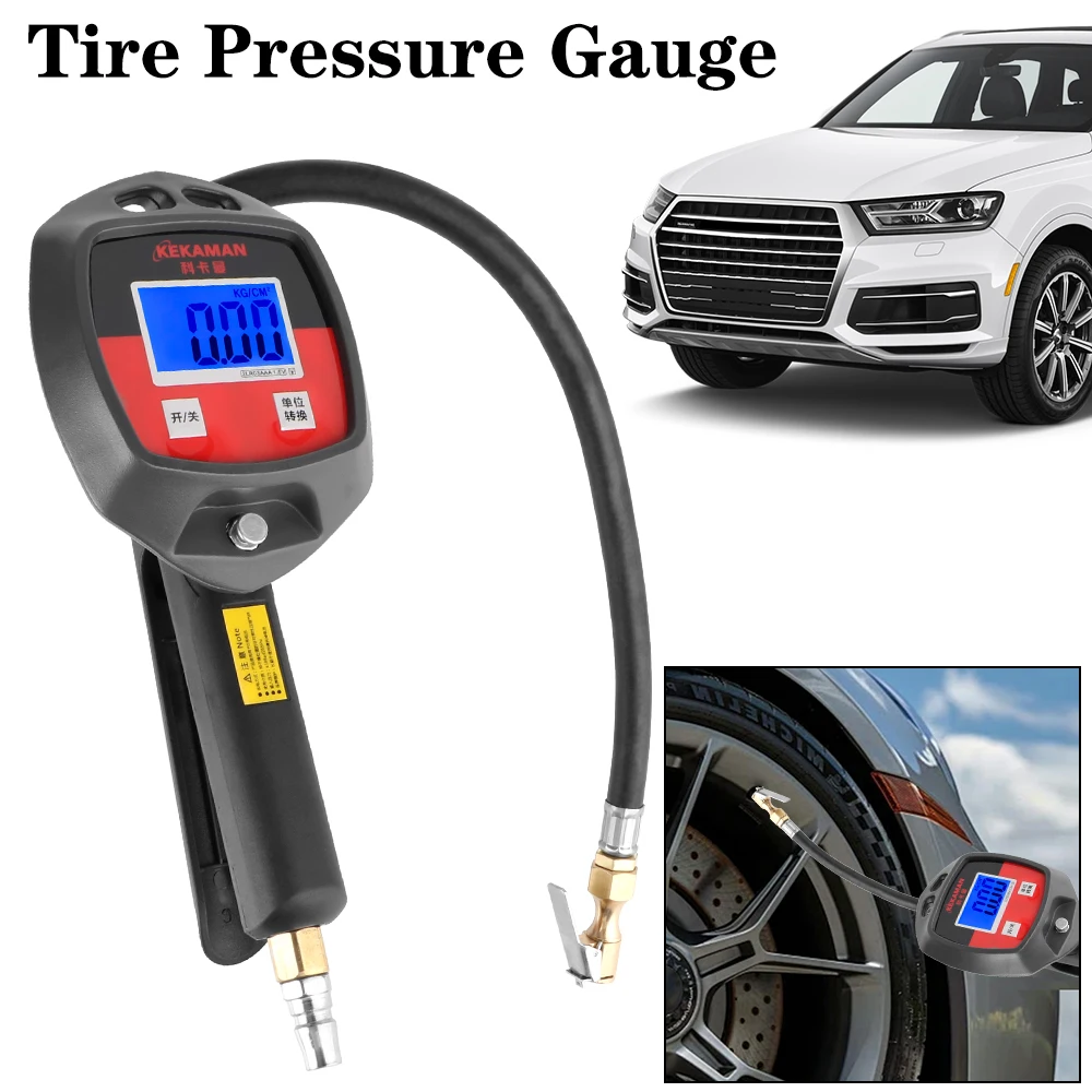 Inflator Pump Tools Car Motorcycle Multifunctional Digital Tire Inflator 0-16Bar Tire Air Pressure Monitoring Gauge Tester