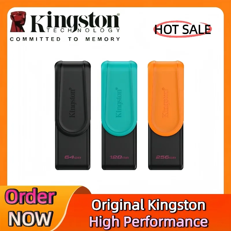 Exodia Kingston USB 3.2 Flash Drive for Computer 64GB 128GB 256GB 512G DataTraveler S Pen Drive USB Black DTXS Flash Drive Gen 1