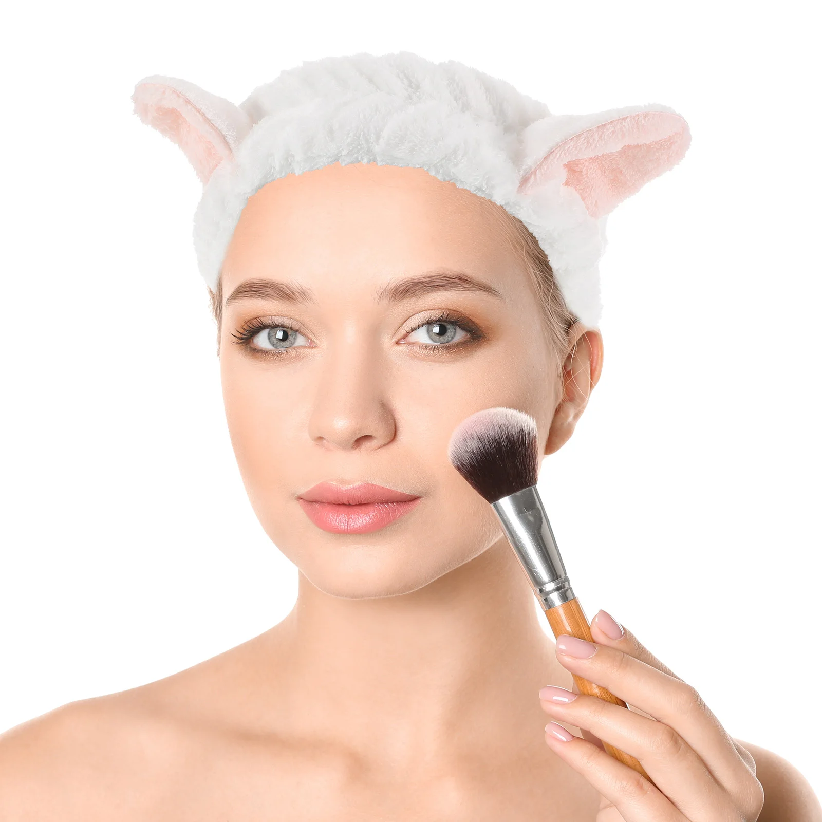 

3Pcs Cat Ear Hairband Face Washing Soft Elastic Spa Makeup Headband Facial Skin Care Accessories for Women