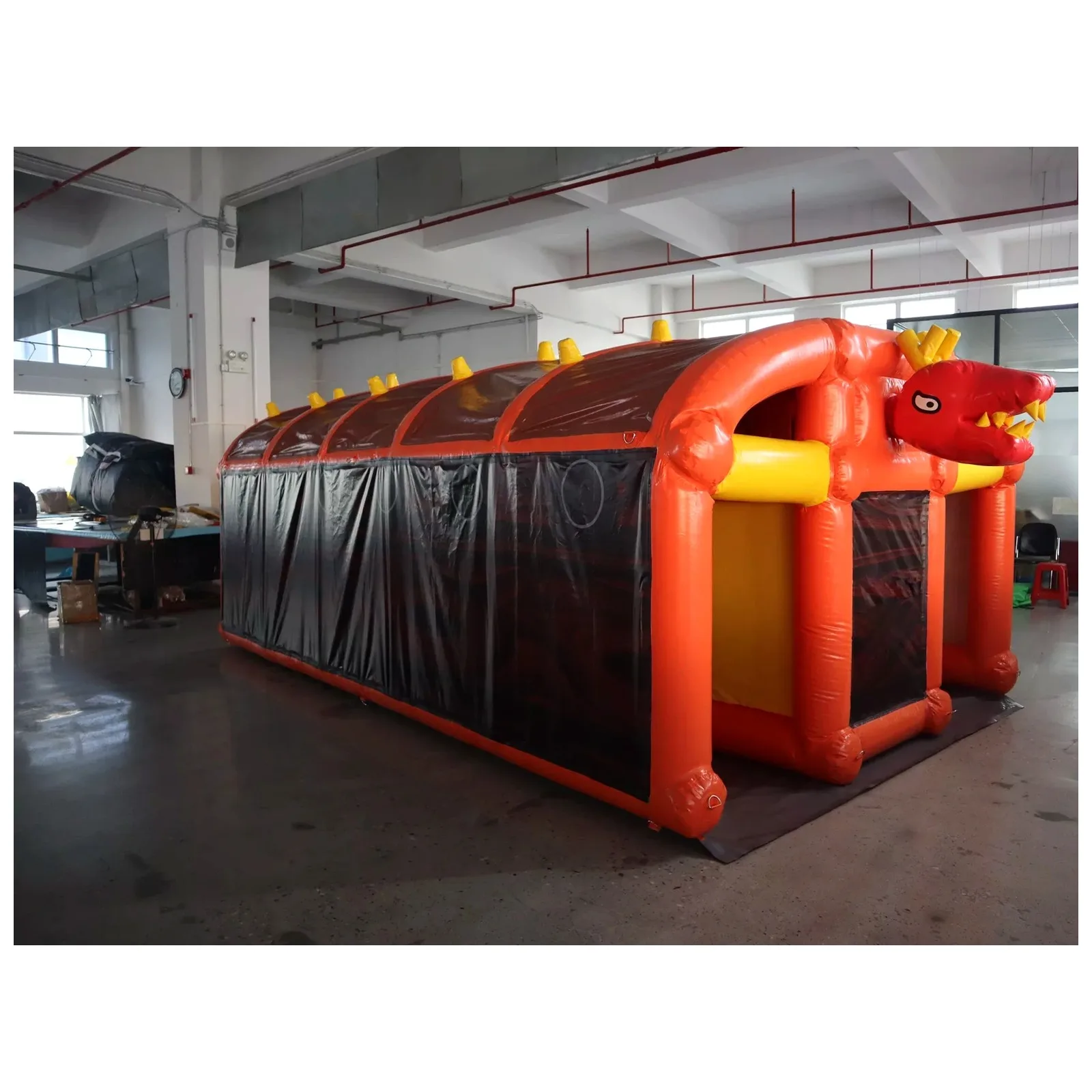 Large Orange Inflatable Maze 3X5m 10X16ft with Blower Rental Events Outdoor Party Events Kids and Adults Outdoor Fun Adventure