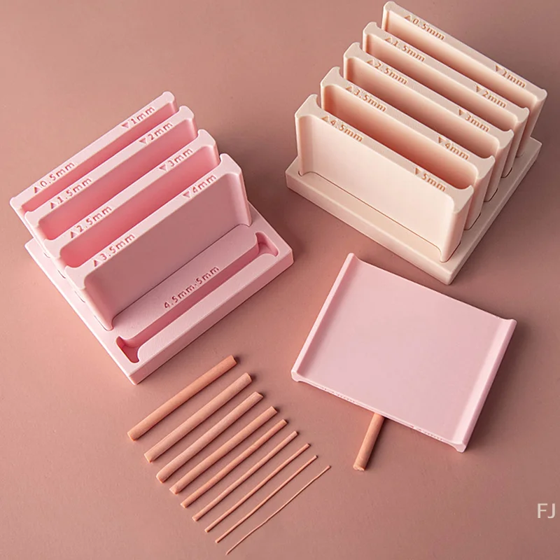 [YU] 0,5–5 mm weiche Tonstreifen-Rollformen, DIY handgerollter Tonstreifen, gewebte Ohrringe, Armbänder, Anhänger, Herstellung von Polymer-Ton-Werkzeugen