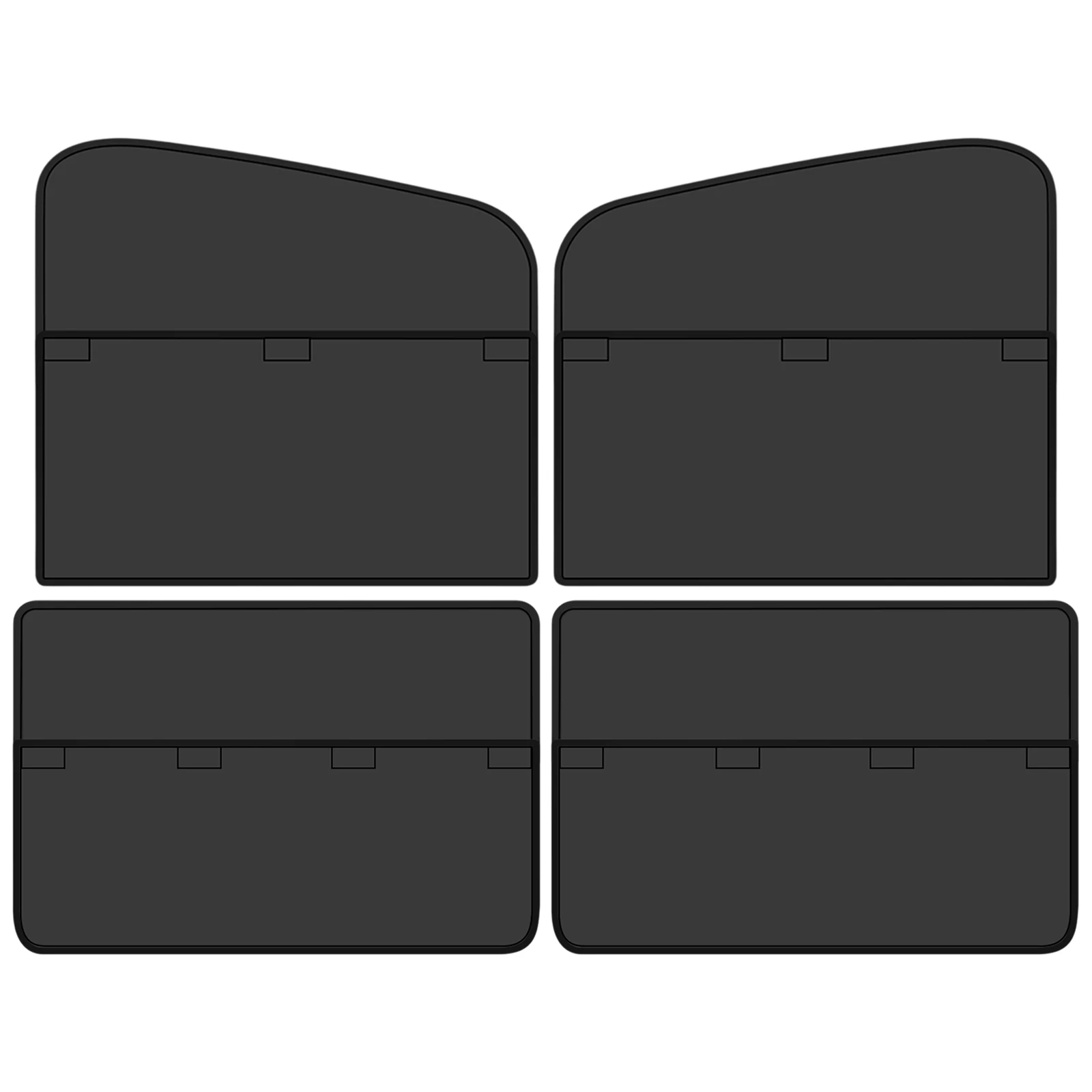 Magnetic Car Privacy Curtains Full/Semi Shading Side Window Sun Shade Block Light Car Window Covers for Privacy & Camping