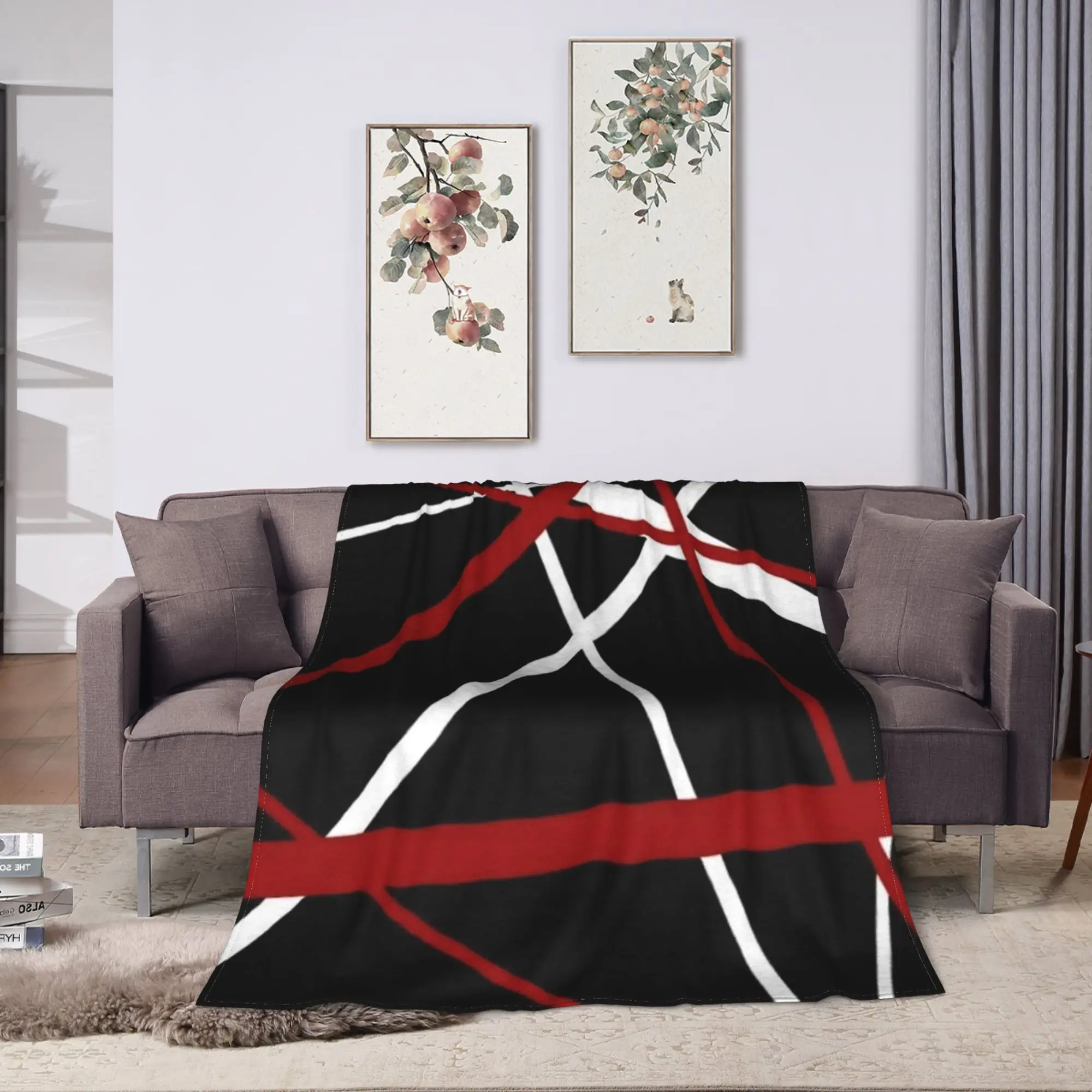 Black Soul Van Halen Blankets Boy Girl  Flannel Throw Blanket For Home Decor Super Soft Design Quality Bedspread Gift