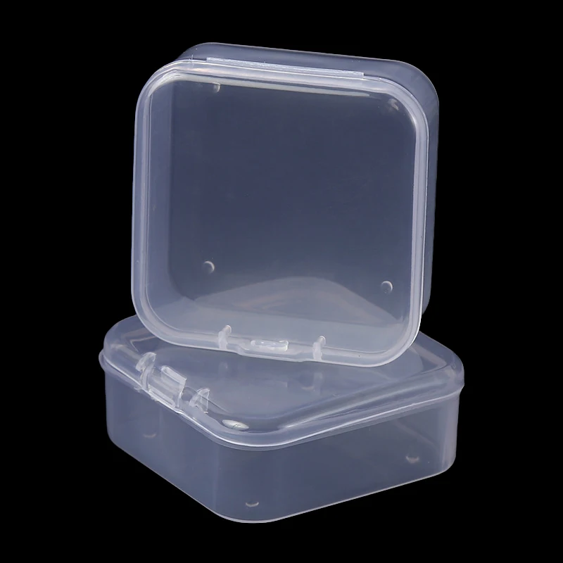 3PCS/set Transparent Storage Box Square Small Items Case Packing Boxes Jewelry Beads Container Sundries Organizer Fishing Tools