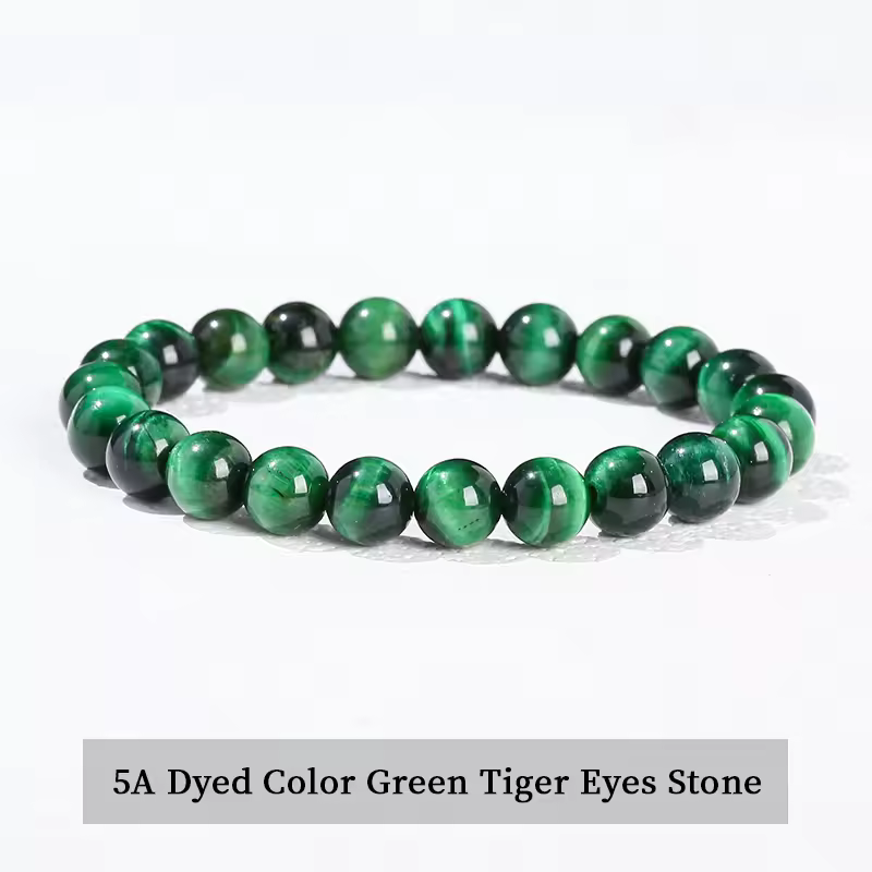 JD Natural Stone Beads Bracelet Amethyst Tiger Eye Crystal Quartz Agate Gem Beads Bangles Women Men Reiki Healling Jewelry Gift - Image 11