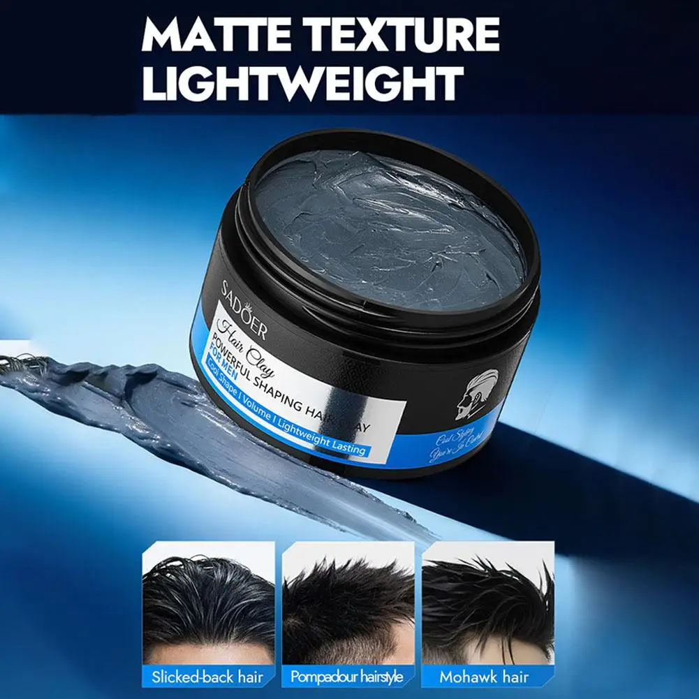 

Men's Hair Styling Clay Strong Hold Matte Finish Hair Wax Long Lasting Volume Shaping Cream For Men Hair Grooming