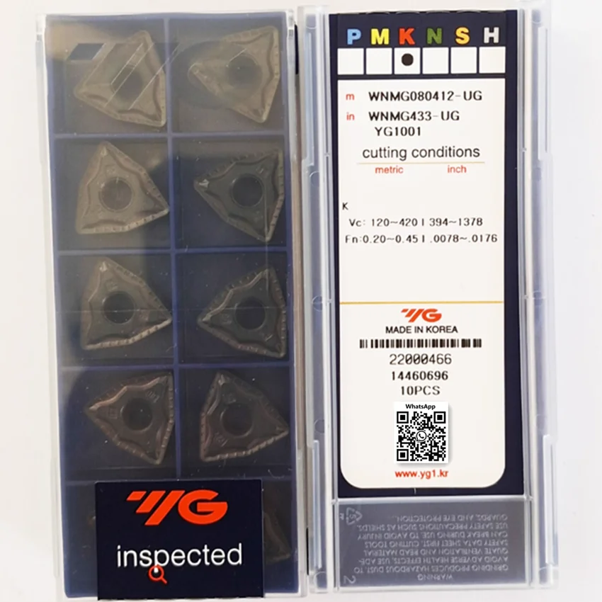 WNMG060408-UG YG1001/WNMG080408-UG YG1001/WNMG080412-UG YG1001 Original YG Carbide Inserts CNC Turning Inserts 10PCS/BOX