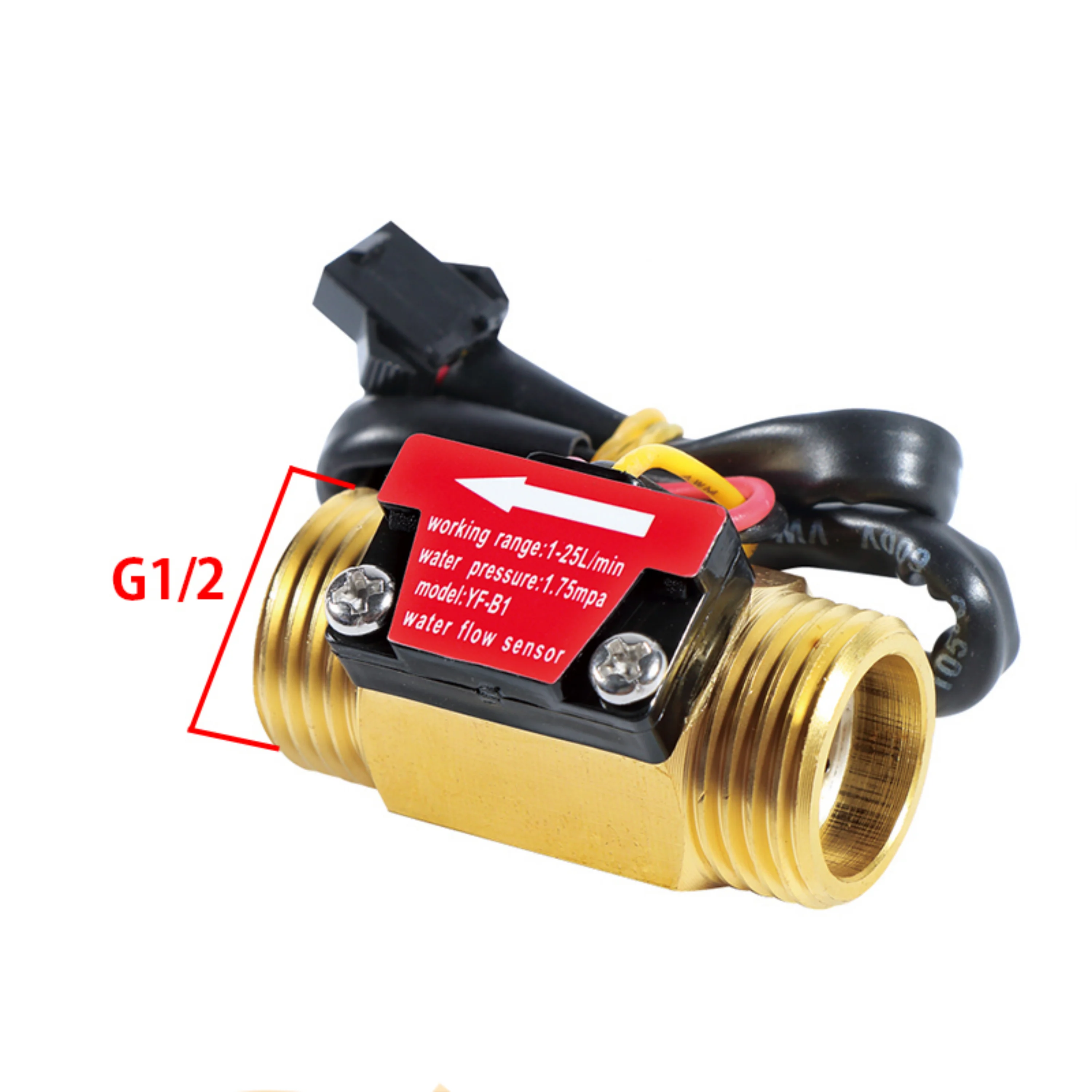 1/2 inch High Precise Brass Water Flow Sensor Flowmeter Hall Flow Sensor Water Control Liquid Sensor Switch