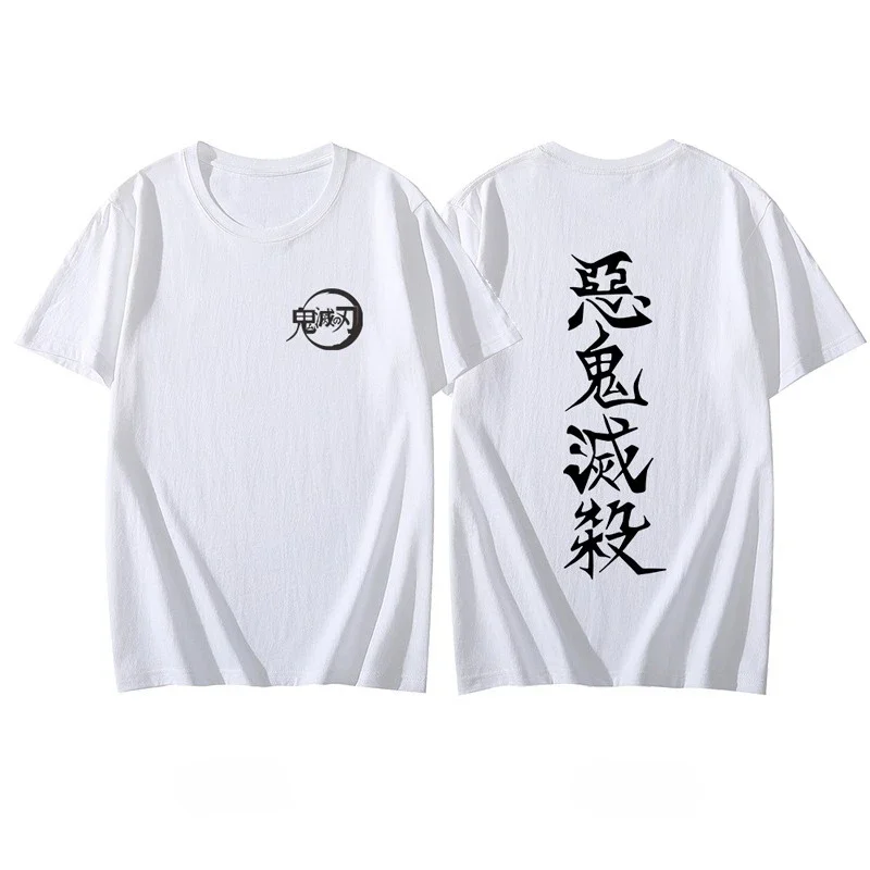 demon slayer Blade Anime Short Sleeve T-Shirt Second Dimension Men's and Women's Half Sleeve Clothes Sports Summer Popular