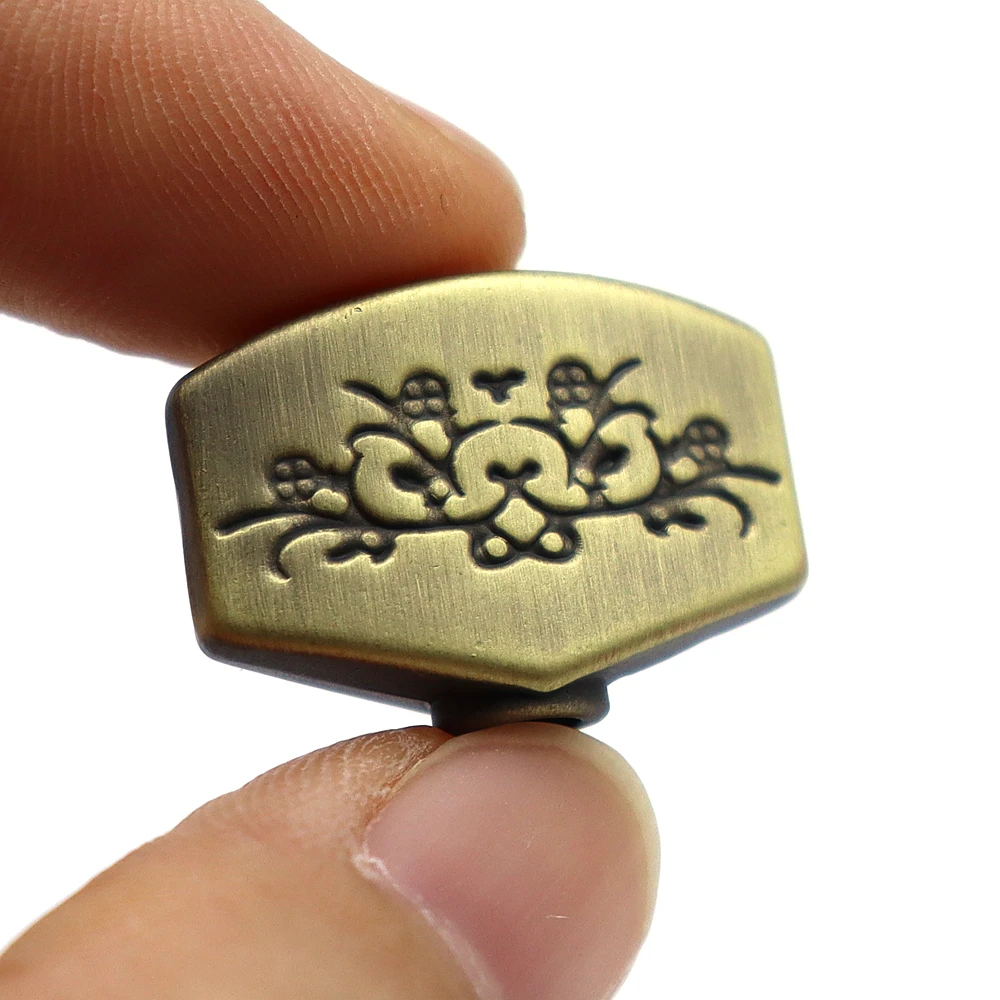 6pcs Guitar Tuners Machine Head Buttons Metal Carved Square Button for Electric Guitar