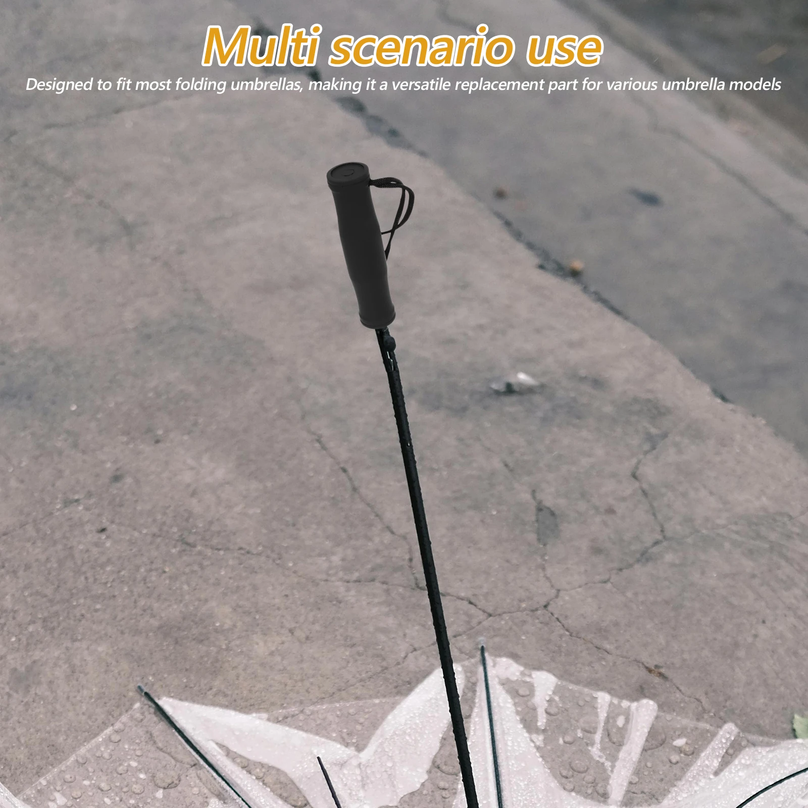 

Sturdy Plastic Umbrella Handle Replacement Rain Sun Uv Grip Repairing Part Folding Accessories Compact Durable Replaceable