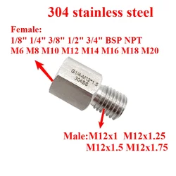 M12 Male to Female M8 10 12 14 16 20 1/8