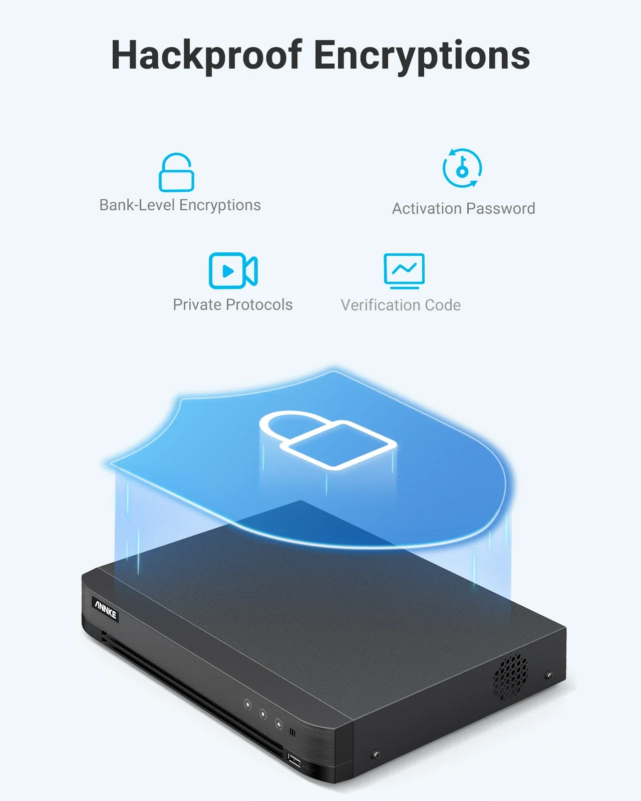 ANNKE 5MP 32 CH H.265+ Grabador de vídeo DVR 5 en 1 Acceso remoto Reproducción inteligente P2P DVR para cámara de seguridad del hogar