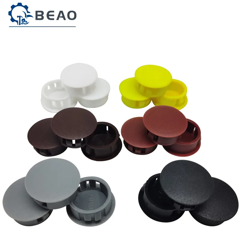 

Round Plastic Cover Furniture Office desk Panel Hole Plug drilling screw hole plugs Black/White