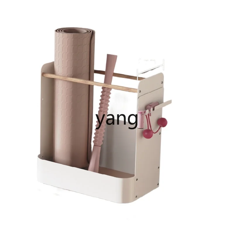 

LH yoga mat storage rack trolley removable metal fitness equipment storage basket