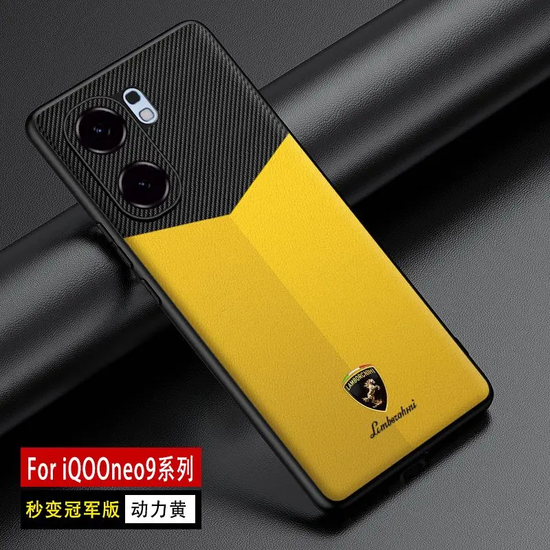 Case For IQOO Neo9 Pro New Fashion Champion Leather Grain Protection Cover For VIVO IQOO Neo 9 Pro Bumper