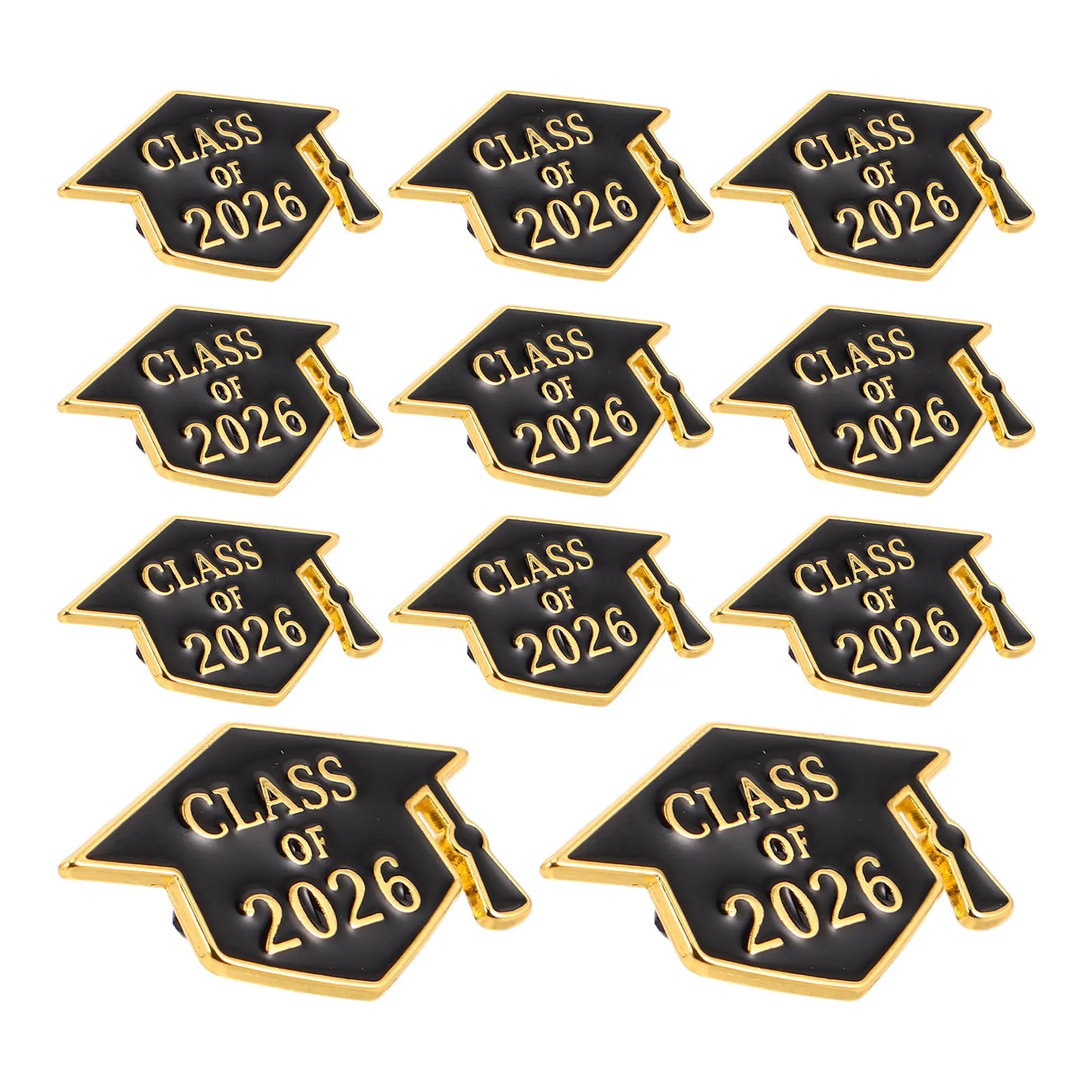12Pcs Graduation Cap Brooch Pins Bachelor Hat Badges Party Favors for Guests Teacher Student School Bag Decoration 2026