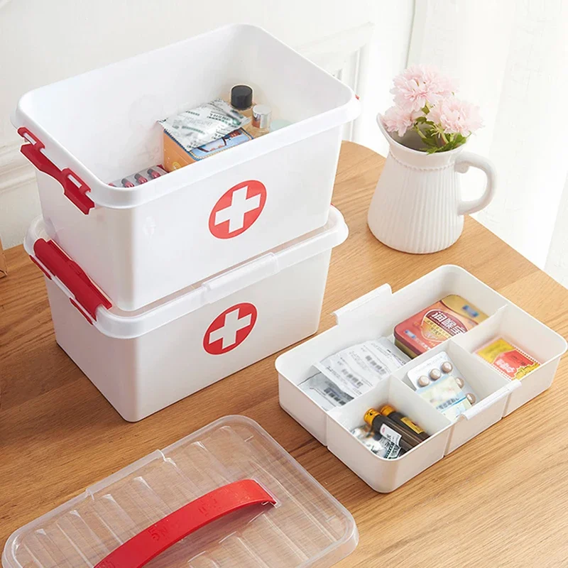 Medicine Box Family Installed Multi-layer Medical Care Visit Large Capacity Small First Aid Kit Travel Hospital Pharmacy Storage