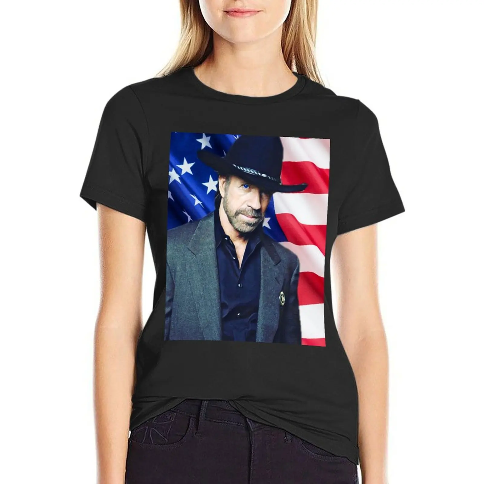 Chuck Norris Classic T-Shirt korean fashion summer top anime clothes Short sleeve tee t-shirt dress for Women plus size