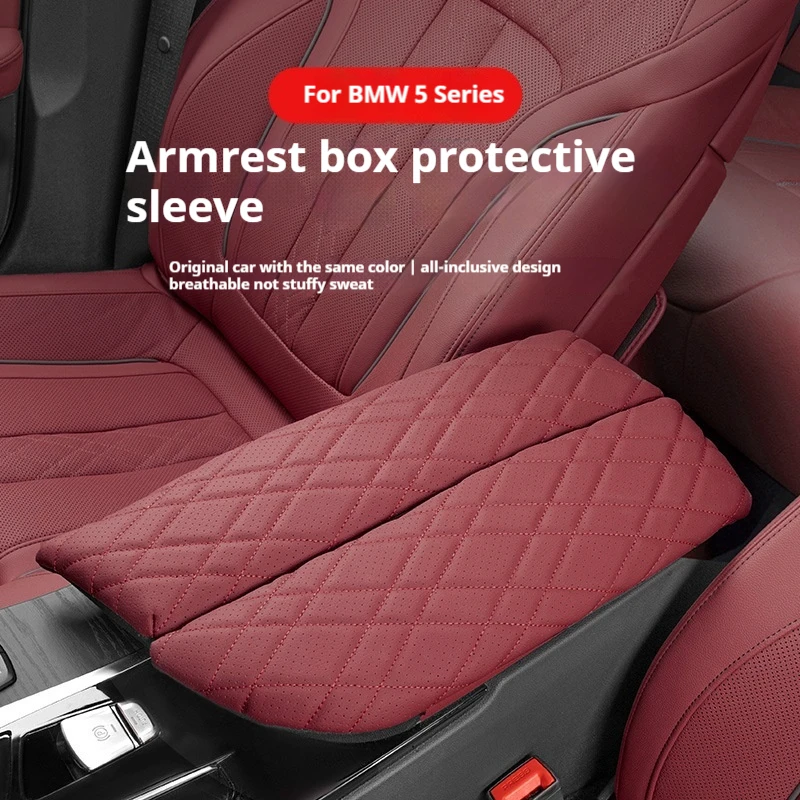 For 24 BMW 5 Series i5 Center Console Armrest Booster Pad Interior Modified Storage Armrest Box Cushion Heightener Central Box