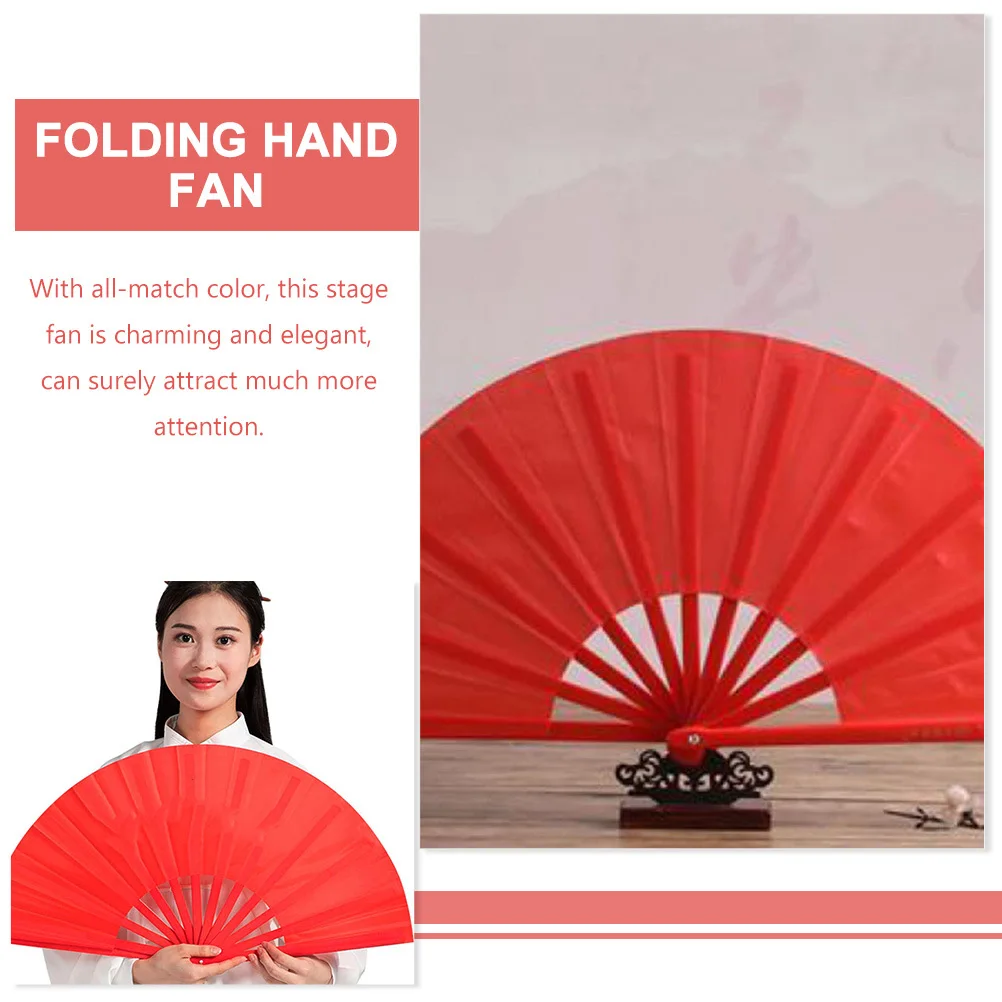 

2pcs Foldable Dance Fan Lightweight Handheld Fan For Festival Performance Decorative Chinese Style Kung Fu Dancing Prop
